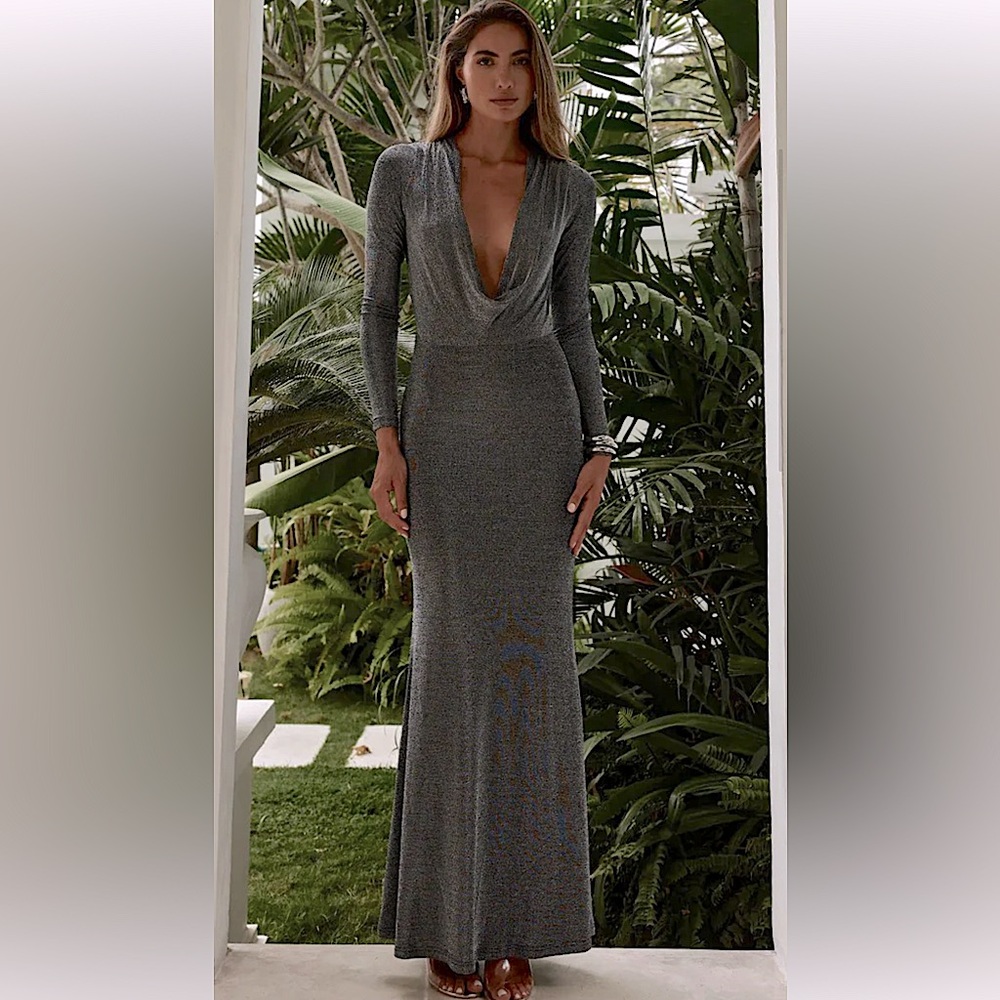 - New Runaway Gunmetal  Long Dress